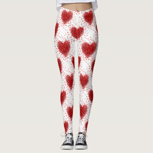 Happy Valentines Tagesherzen Leggings