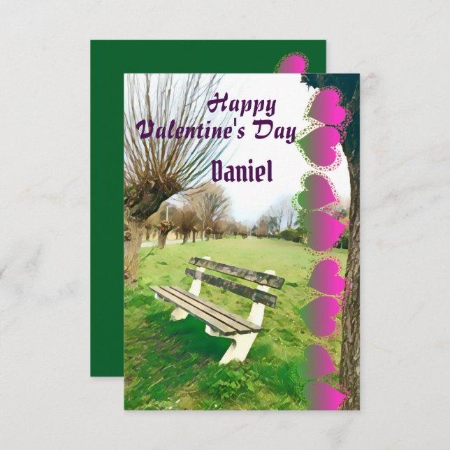 Happy Valentines Watercolor Garden Benz (Vorne/Hinten)