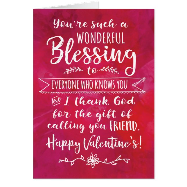 Happy Valentine's You are as a Wonderful Segen (Vorne)