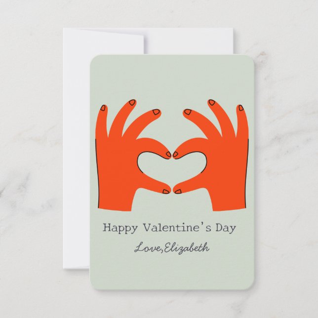 Happy Valentins Day Funny Red Mitteilungskarte (Vorderseite)