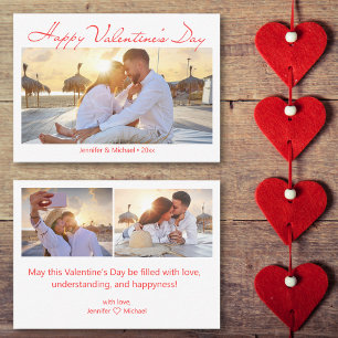 Happy Valentins Tag 3 Fotos Rote Drehbuch Urlaub Mitteilungskarte