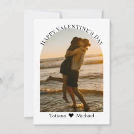 Happy Valentins Tag Modernes Drehbuch Foto Feiertagskarte
