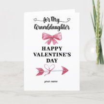 Happy Valentinstag Grandtochterkarte