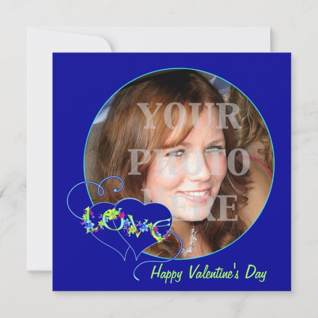 Happy Valentinstag Liebe Foto-Card Einladung (Vorderseite)
