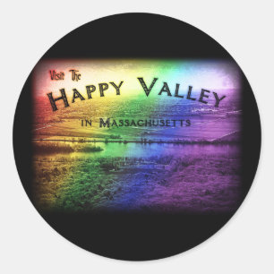 Happy Valley Massachusetts Runder Aufkleber