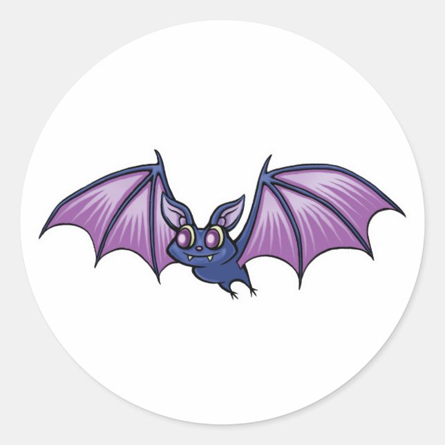 Happy Vampir Runder Aufkleber (Vorderseite)
