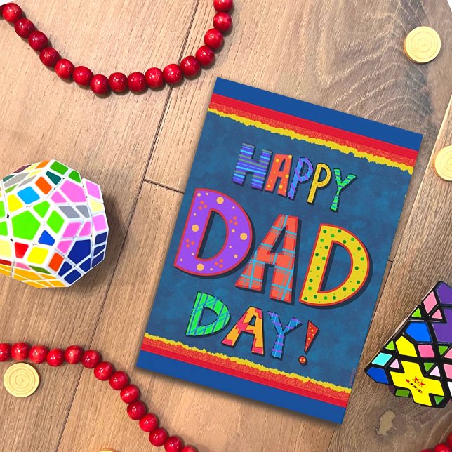 Happy Vater Day Niedlich Kid Fun Inspirivity Card Karte (Von Creator hochgeladen)