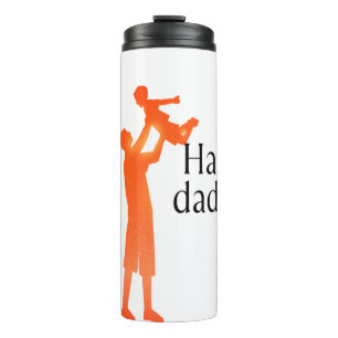 Happy Vater Day Tasse - Silhouette für Vater und K