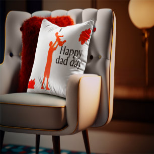 Happy Vater Day Tasse - Silhouette für Vater und K Kissen