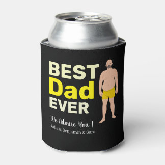 Happy Vatertag 4 Foto mit Funny Papa Bod Dosenkühler
