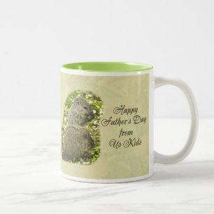 Happy Vatertag - Baby Groundhogs Zweifarbige Tasse