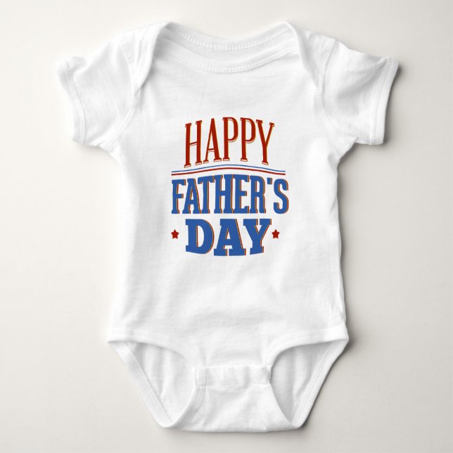 Happy Vatertag Baby Strampler (Vorderseite)