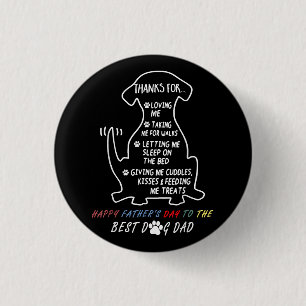 Happy Vatertag Bester Hund Vater Button