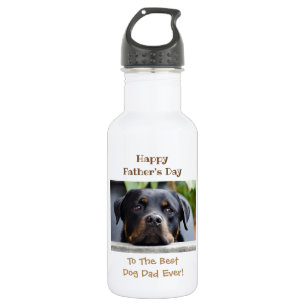 Happy Vatertag Bester Hund Vater Foto Edelstahlflasche