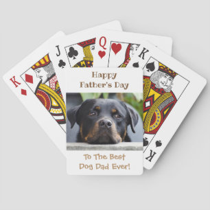 Happy Vatertag Bester Hund Vater Foto Spielkarten