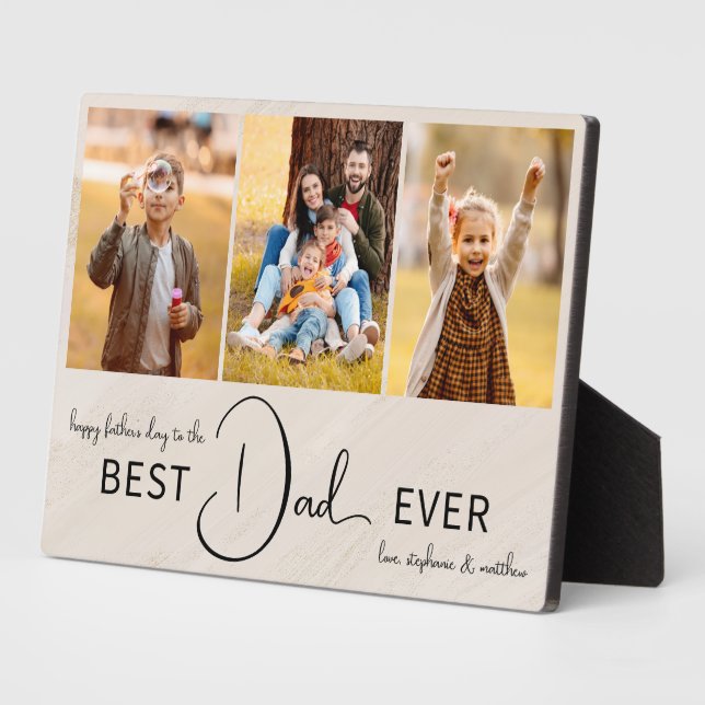 Happy Vatertag Bester Vater je FotoCollage Fotoplatte (Seite)