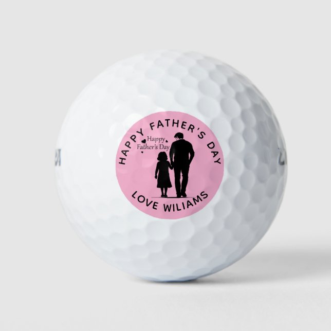 Happy Vatertag Bester Vater nach Par Personalisier Golfball (Vorderseite)