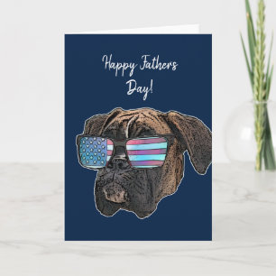 Happy Vatertag Boxer Hund Grußkarte Karte