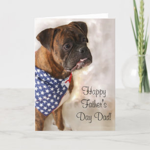 Happy Vatertag Boxer Hund Grußkarte Karte