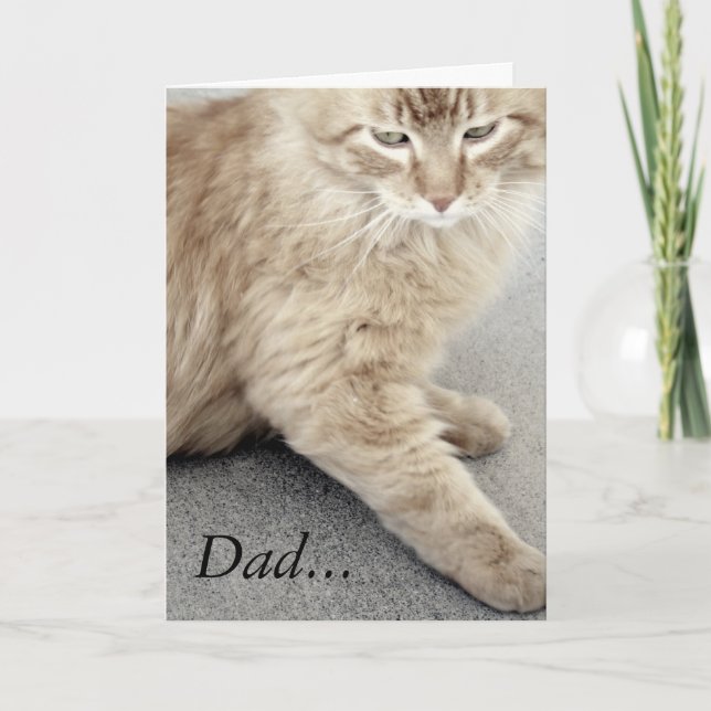 Happy Vatertag Cat Card Karte (Vorderseite)