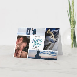 Happy Vatertag Custom Foto Collage Card Dankeskarte