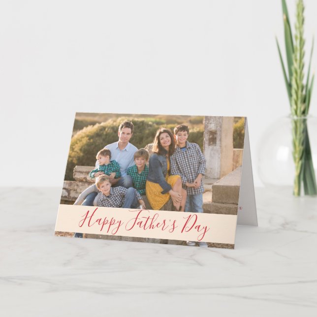 Happy Vatertag Familie Foto Karte (Vorderseite)