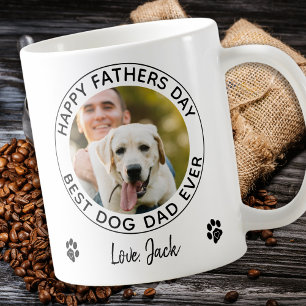 Happy Vatertag Foto Bester Hund Vater je Kaffeetasse