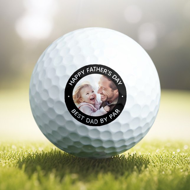 Happy Vatertag Foto schwarze Grenze Golfball (Von Creator hochgeladen)
