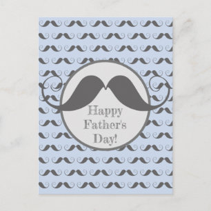 Happy Vatertag - Fun Mustache Muster Postkarte