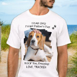 Happy Vatertag Ich Woof You Foto Hund Vater T-Shirt<br><div class="desc">"Lieber Vater, vergiss den Tag des Vaters, ich WOOF dich, jeden Tag! Liebe, der Hund!".. Überraschen Sie Ihren Lieblings-Hund Vater diesen Vatertag mit diesem super niedlichen Haustier Foto-Shirt. Passen Sie das Shirt mit dem Lieblings-Foto Ihres Hundes an, und nennen Sie es. Der beste Hund Vater aller Zeiten. Dieser T -...</div>