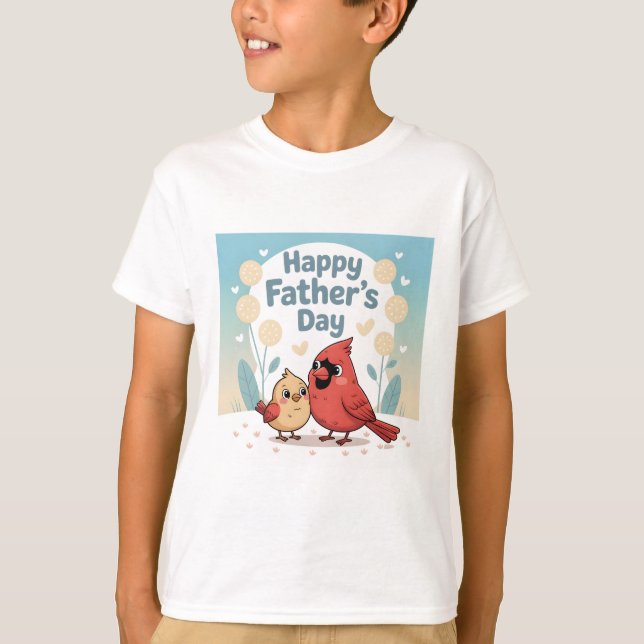 Happy Vatertag - Kardinal Liebe T-Shirt (Vorderseite)