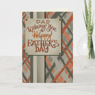 Happy Vatertag Karierte Inspirivity Card Karte