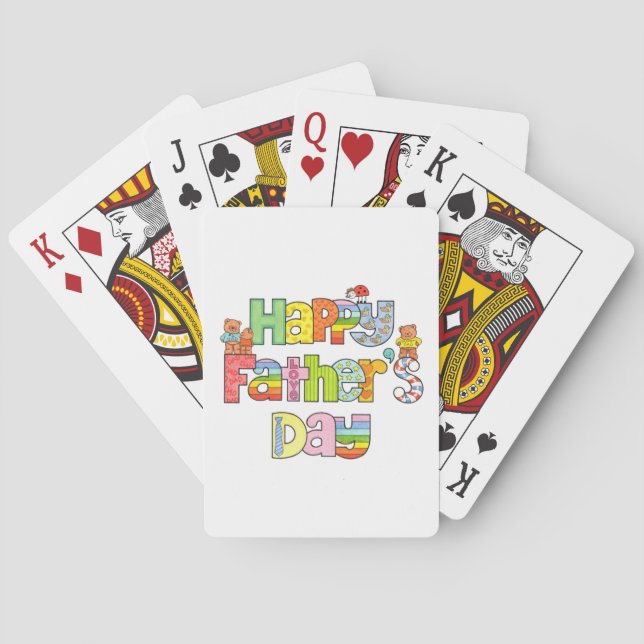Happy Vatertag Kartenspiel Spielkarten (Rückseite)