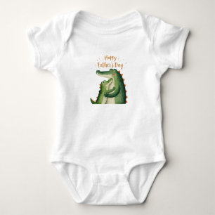Happy Vatertag Krokodile Baby Strampler