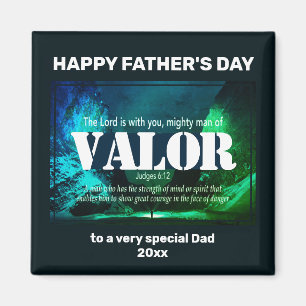 Happy Vatertag MIGHTY MAN OF VALOR Magnet