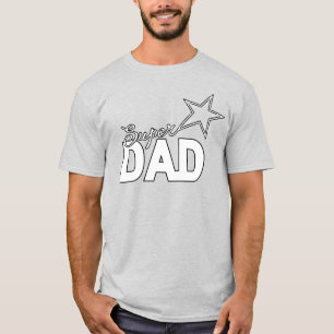 Happy Vatertag Modernes Design "SUPER VATER" T-Shirt