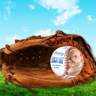 Happy Vatertag Personalisiert 2 Foto Baseball