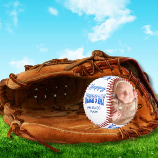 Happy Vatertag Personalisiert 2 Foto Baseball