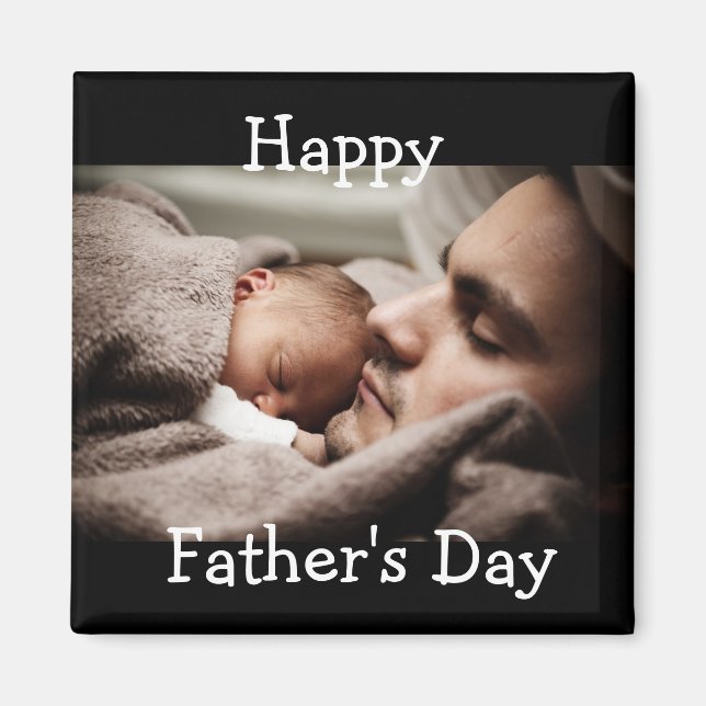 Happy Vatertag Personalisiertes Foto Magnet (Vorne)