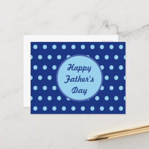 Happy Vatertag Postcard (Navy & Soft Blue) Postkarte