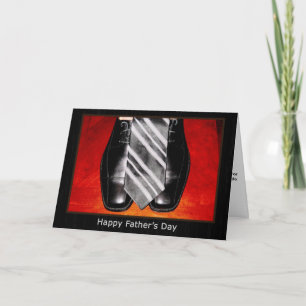 Happy Vatertag Schwarze Schuhe und Krawatte Karte