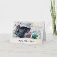 Happy Vatertag Schwarzer Labrador Niedlicher Enten