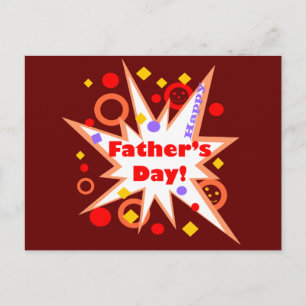 Happy Vatertag Splash Postcard Postkarte