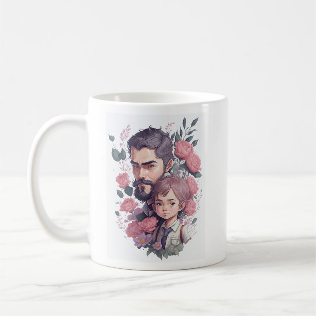 Happy Vatertag Tasse - Personalisiertes Geschenk (Links)