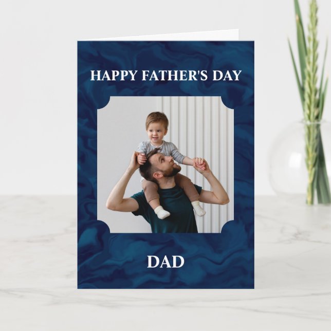 Happy Vatertag Vater Foto Custom Karte (Vorderseite)