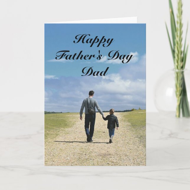 Happy Vatertag Vater und Sohn Karte (Vorderseite)