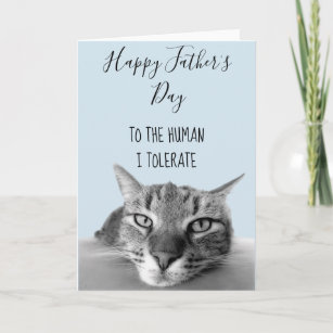 Happy Vatertag von der Katze zum Menschen Ich lust Karte