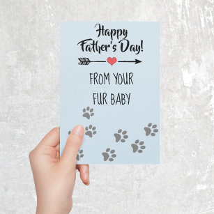Happy Vatertag von Hunde Katze Pet Fur Baby Karte