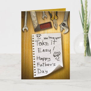 Happy Vatertag von Kindern Grußkarte Karte