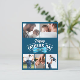 Happy Vathers Day 5 Foto Collage Postkarte
